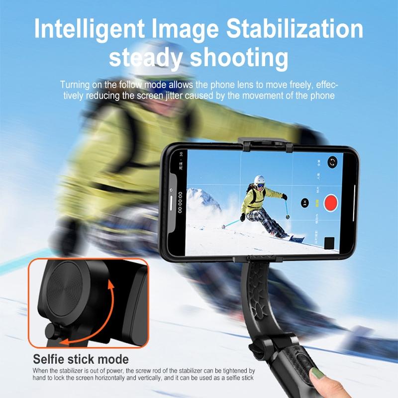 Foldable 3-In-1 Gimbal Stabilizer With Bluetooth Remote And Selfie Stick For Smartphones-1915197845762347014