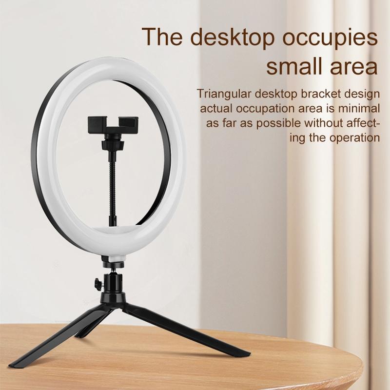 Adjustable 10 Led Fill Light Tripod With Phone Clamp-1915198380859068417