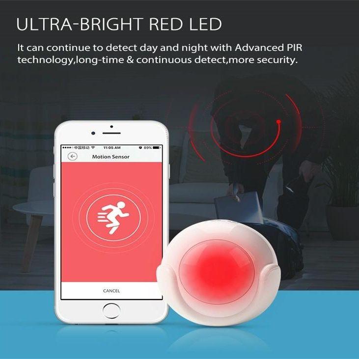 Wireless Wifi Motion Sensor For Android / Ios - Ultra-Bright Red Led-1915197934073417735