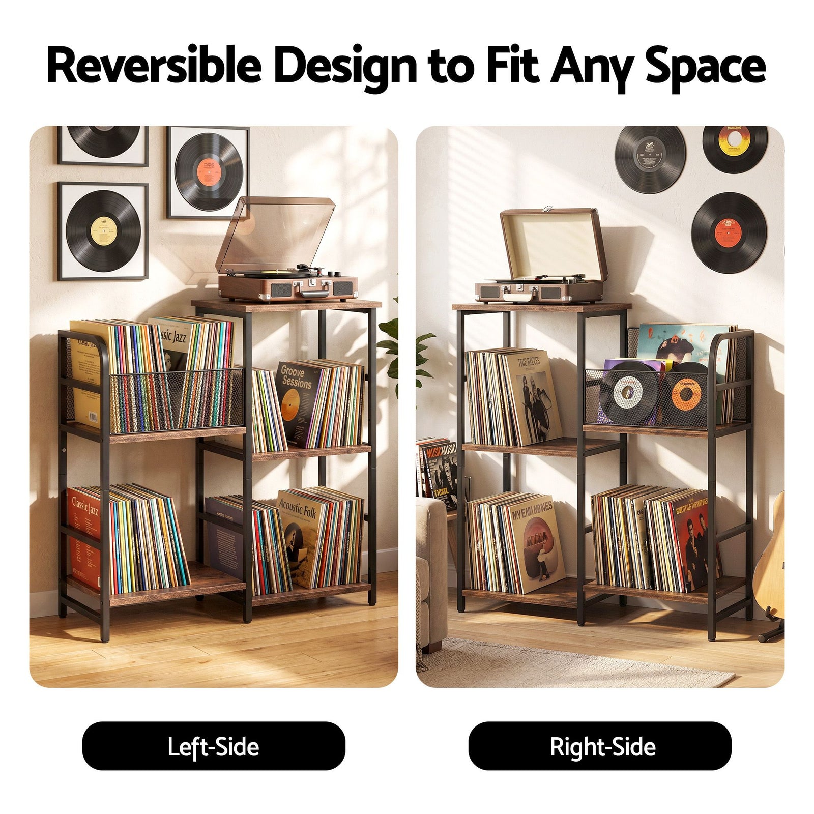 Artiss Record Player Stand with Vinyl Record Storage Turntable Stand