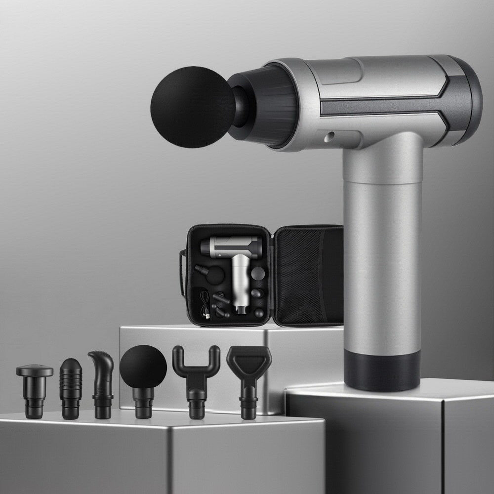 Everfit Massage Gun 30 Speed 6 Heads Vibration Muscle Massager Chargeable Black