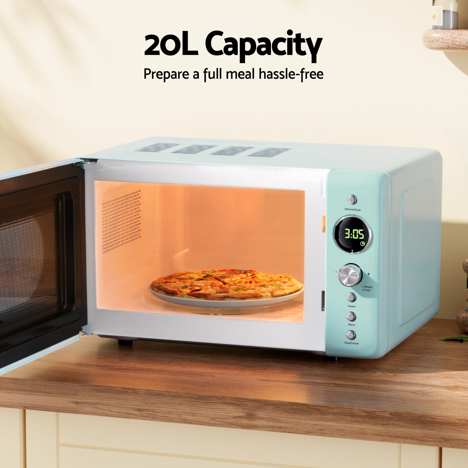 Devanti 20L Microwave Oven 700W Green