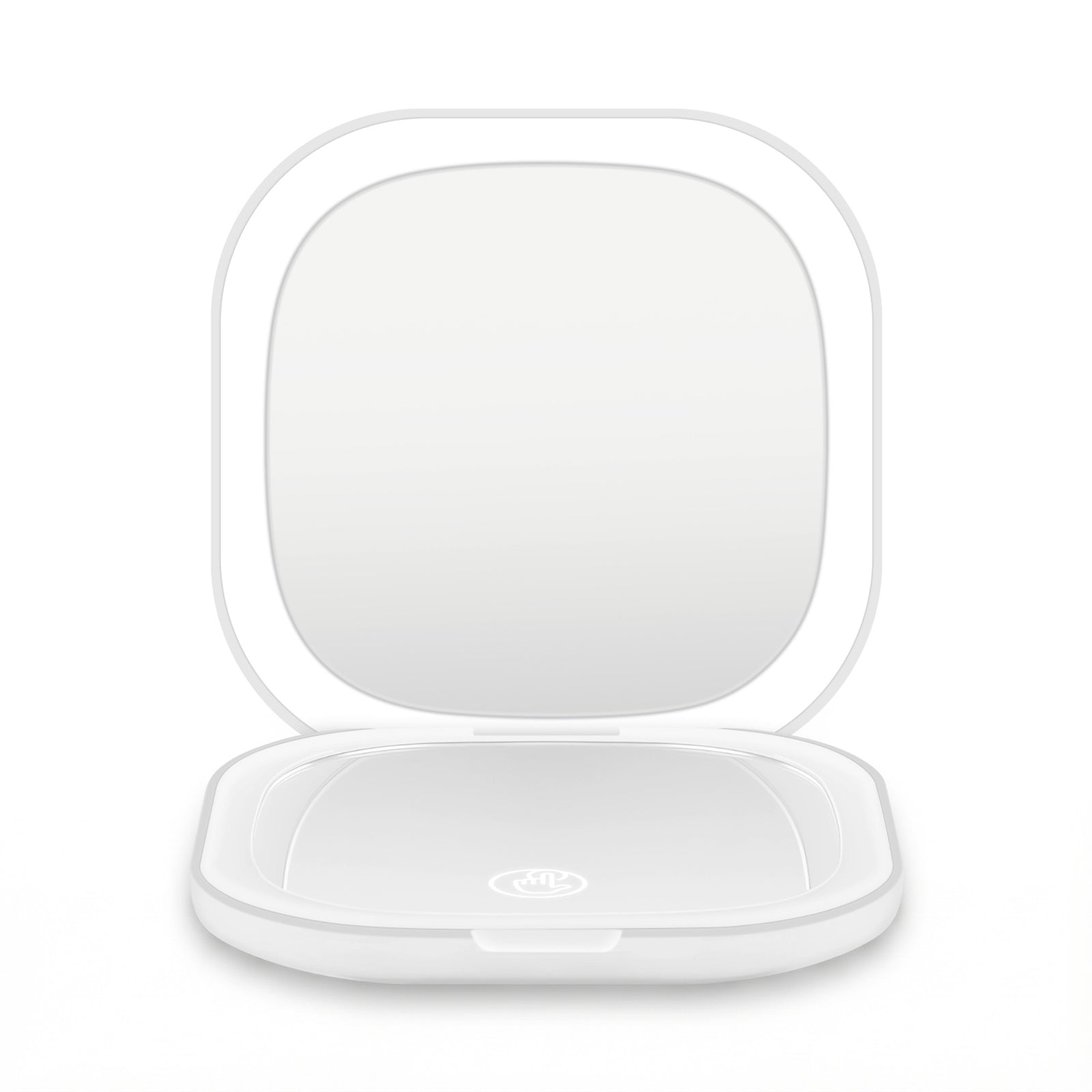 Embellir LED Compact Mirror Lighted Travel Makeup Mirror Pocket-Sized 1x 10x Magnification Square White