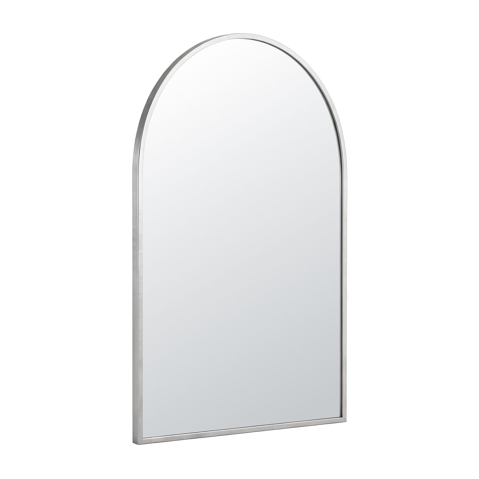 Embellir Arch Wall Mirror, Decorative Silver Frame Mirrors, 61x41cm Bathroom Vanity Mirror, Slim Frame for Living Room Entryway Bedroom Decor