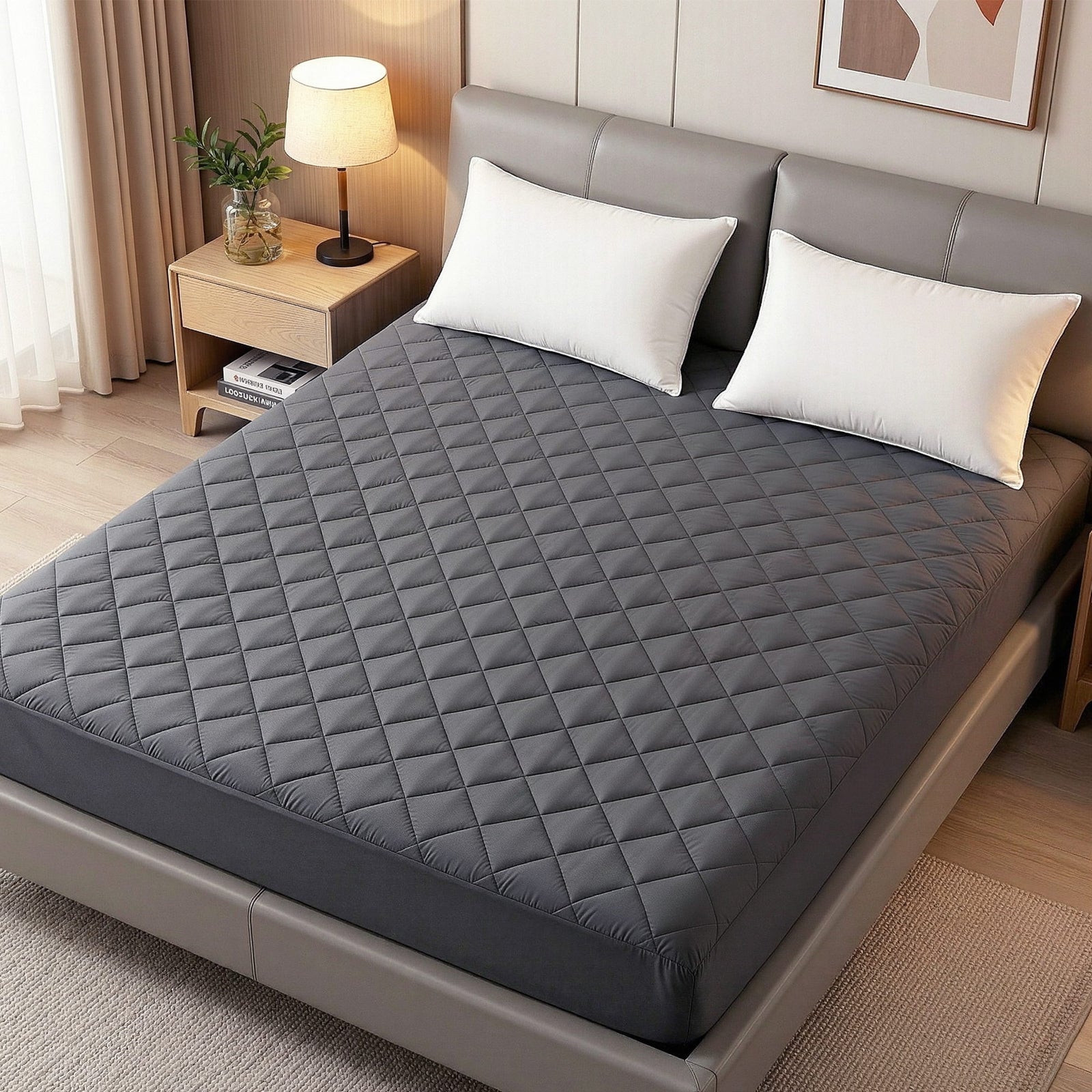 Giselle Water-Resistant Mattress Protector Microfiber 360° Fit Double