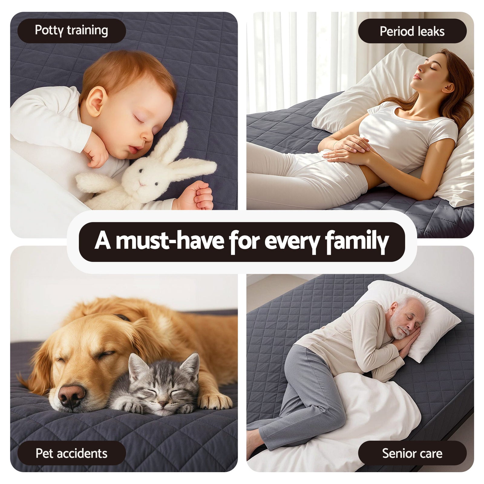 Giselle Water-Resistant Mattress Protector Microfiber 360° Fit King Single