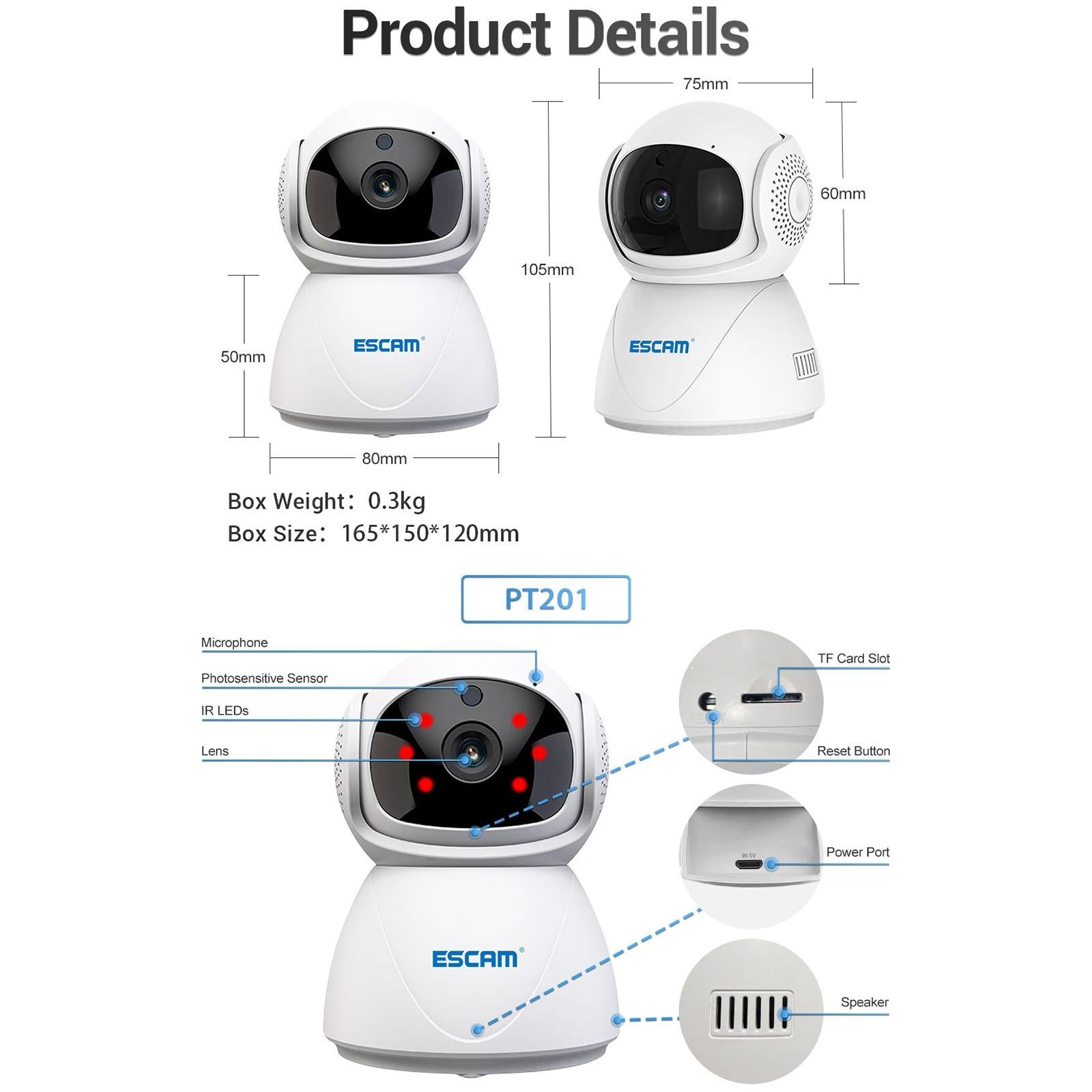 1080P Dual-Band Wifi Ip Camera With Night Vision Motion Detection Auto Tracking Tf Card And Two-Way Audio-1915196610950860804