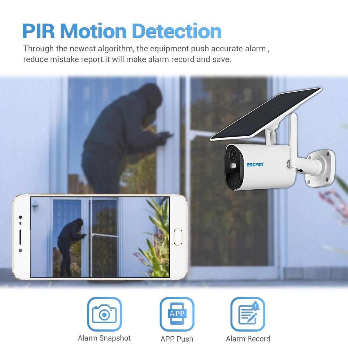 Hd 1080P Wifi Solar Panel Ip Camera Support Motion Detection / Night Vision / Tf Card / Two-Way Audio-1915197498679496706