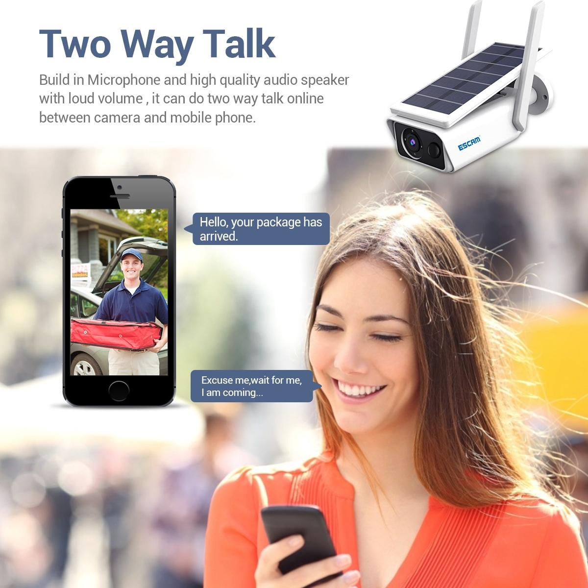 Wireless Solar Ip Camera - 3Mp H.265 No Battery White-1964932159215112196
