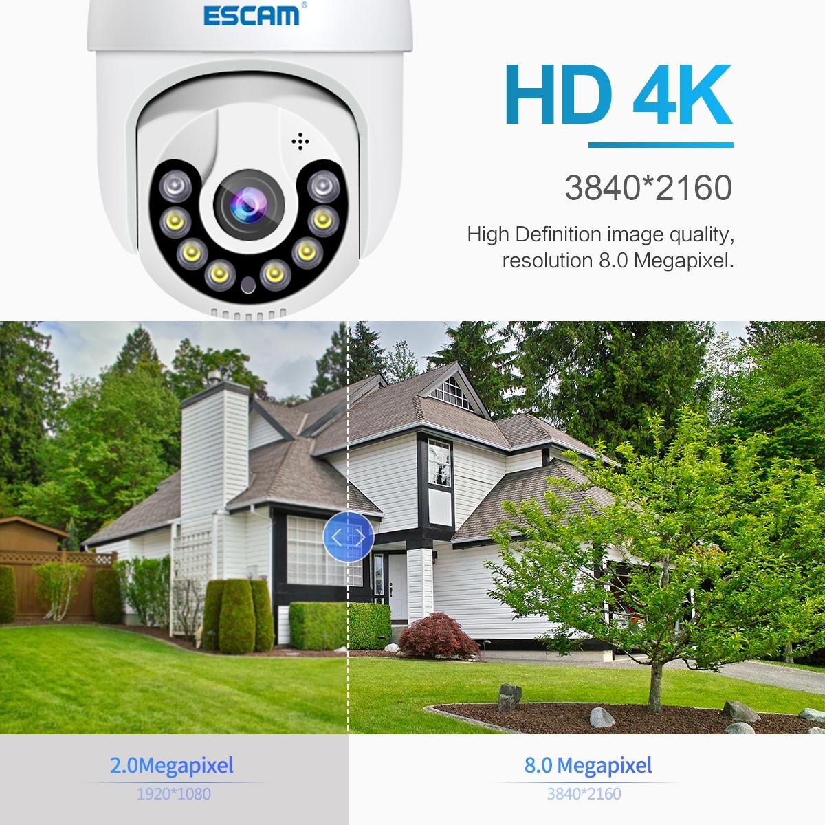 8Mp Ai Humanoid Detection Auto Tracking Waterproof Wifi Ip Camera - White-1964932160095916033