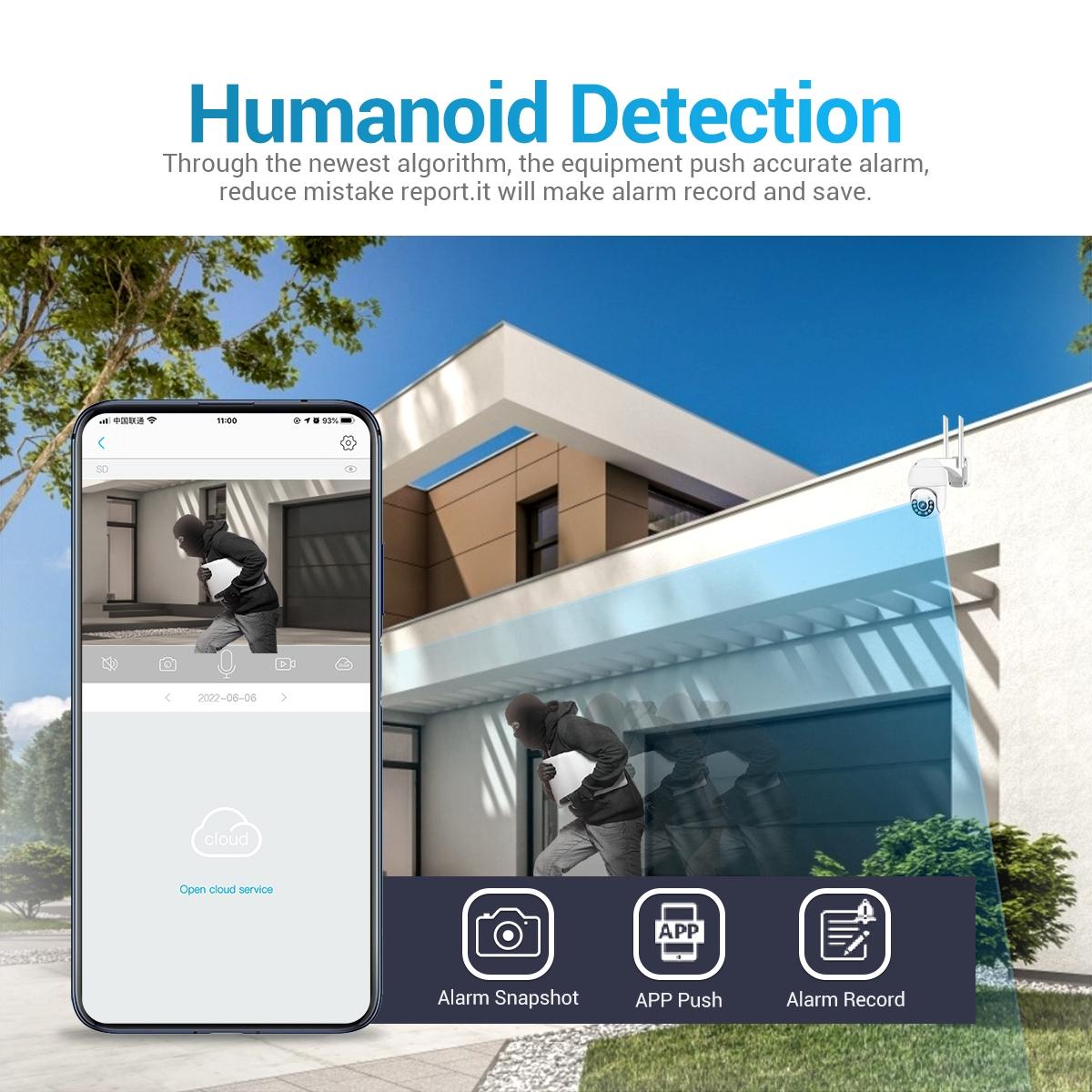 8Mp Ai Humanoid Detection Auto Tracking Waterproof Wifi Ip Camera - White-1964932160095916037