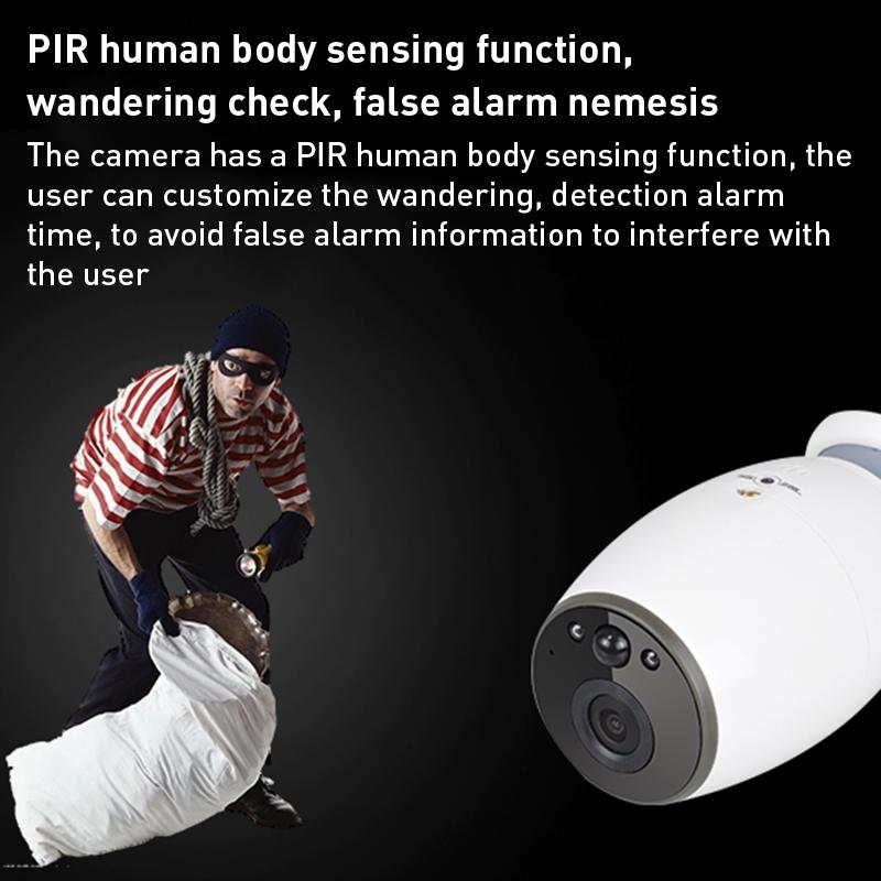 Smart Wifi Camera With Night Vision & Two-Way Audio - White Tripod Support-1964932159395467271