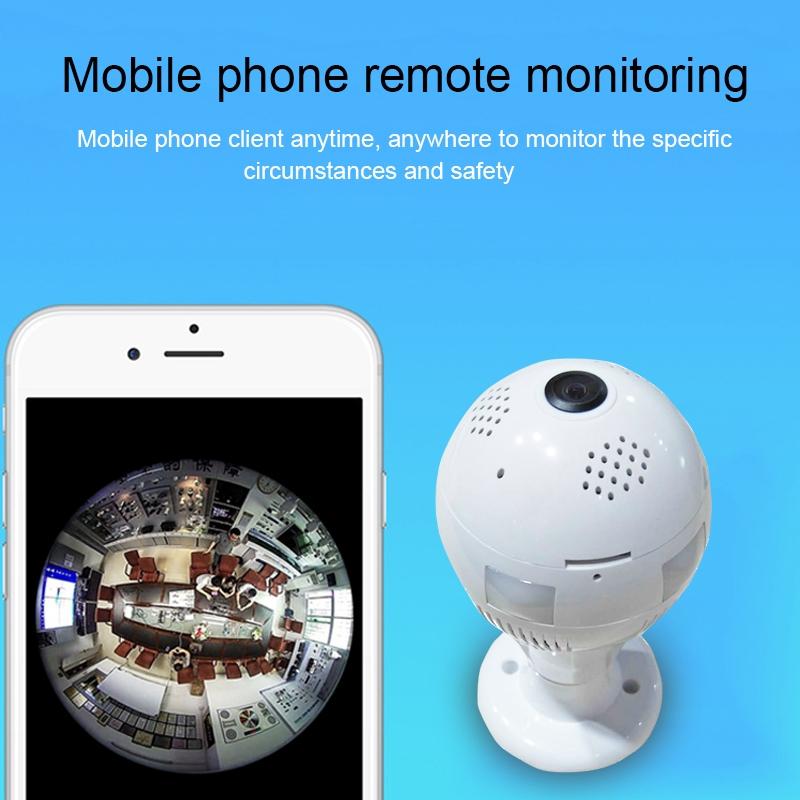 360 Degree Light Bulb Ip Camera With 1.3Mp Lens - Motion Detection E-Mail Alarm Tf Card App Push - 10M Ir Distance-1915197258782085128