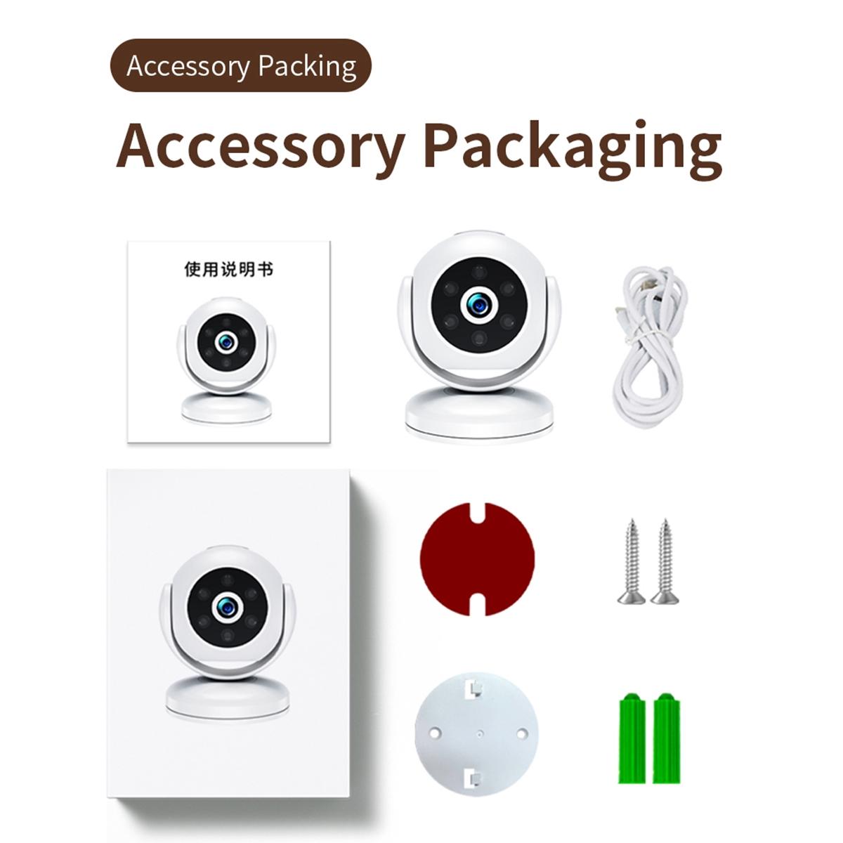 Portable Mini 4K Hd Camera With Night Vision For Home Security - White-1915196639140777988