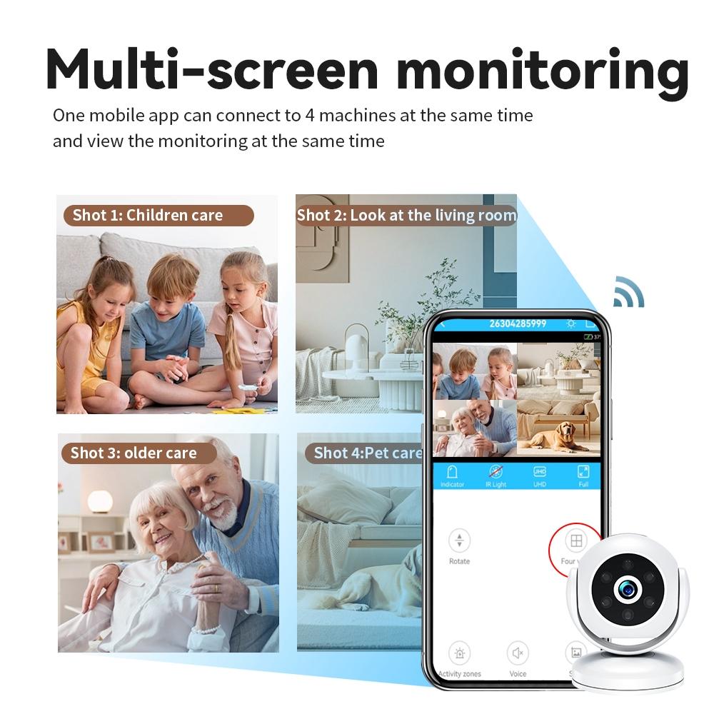 Portable Mini 4K Hd Camera With Night Vision For Home Security - White-1915196639140777993