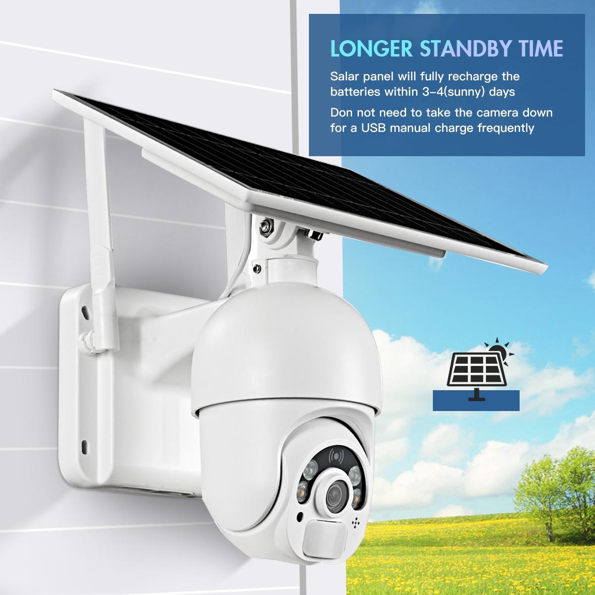 Solar-Powered Wifi Camera With 1080P Hd Pir Alarm Night Vision And Two-Way Audio-1964932321308184582