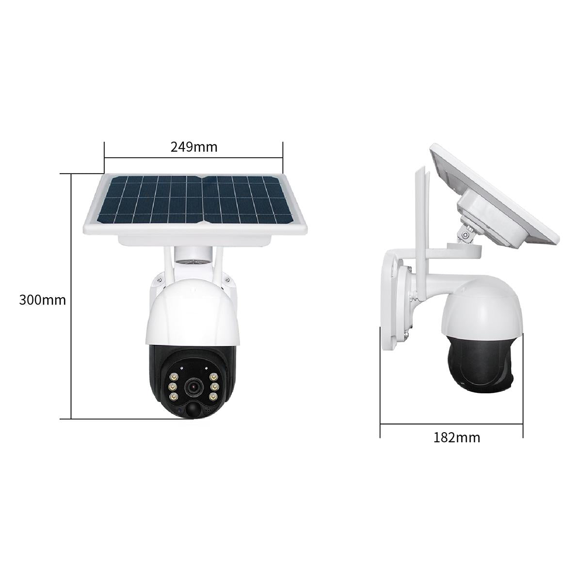 Full Hd Solar Wifi Camera With Pir Alarm & Night Vision - 2-Way Audio Tf Card Slot Battery Not Included-1964932303717273603