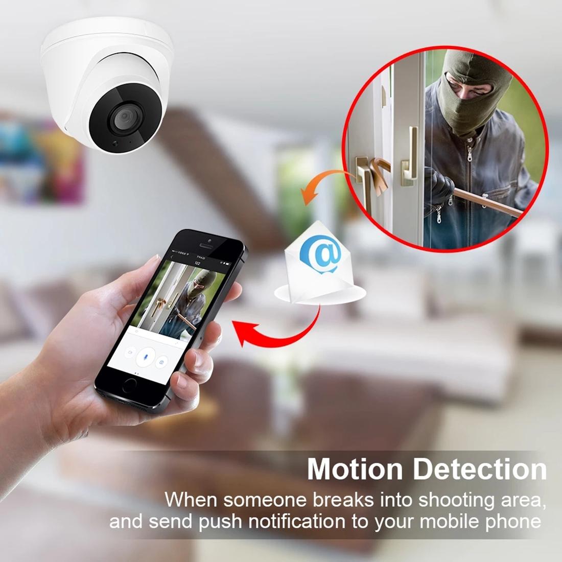 720P Ip Camera With Poe Power Night Vision & Remote View - White-1915196632698327048