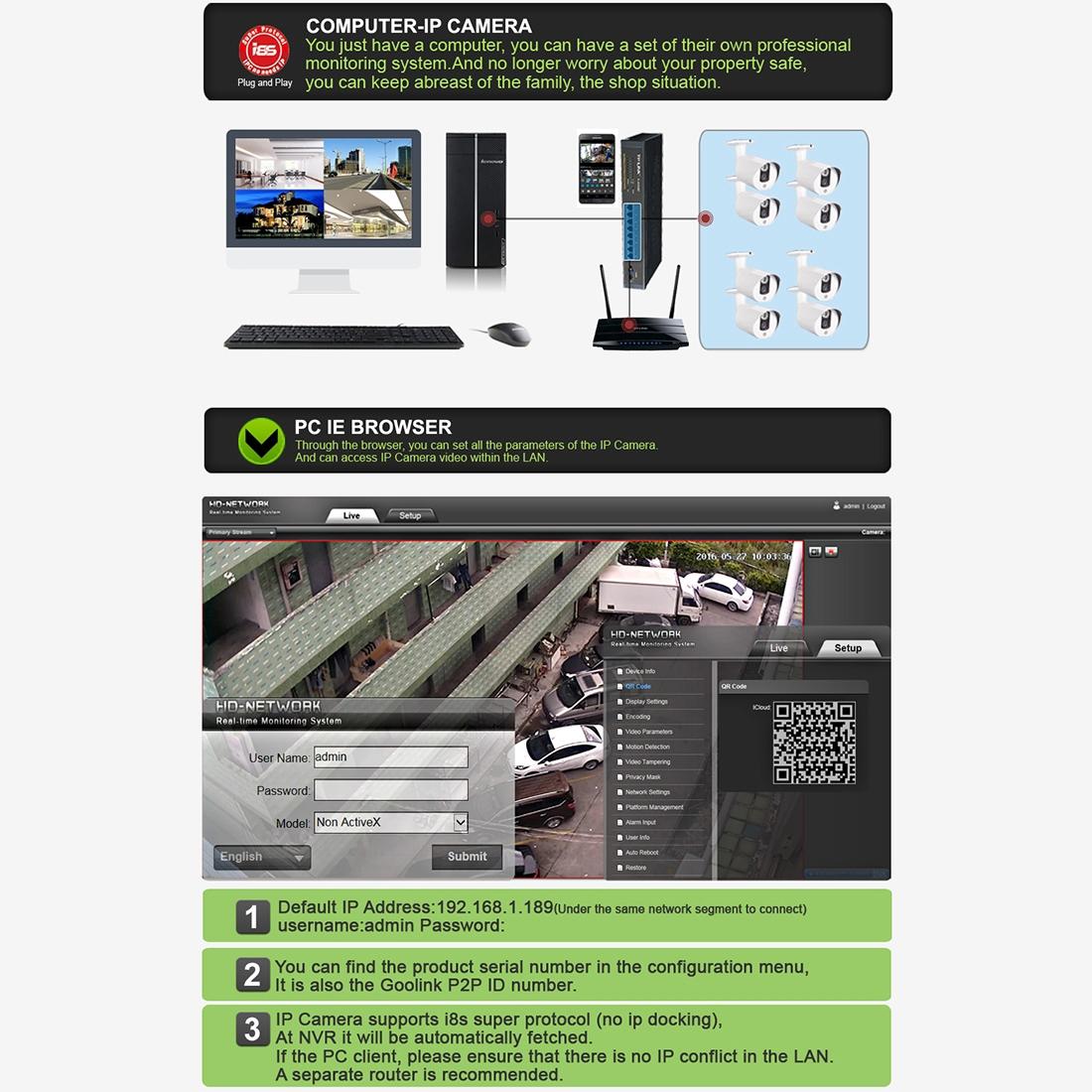 720P Outdoor Ip Camera With Poe & Night Vision - Waterproof & Remote View-1915196638817816584