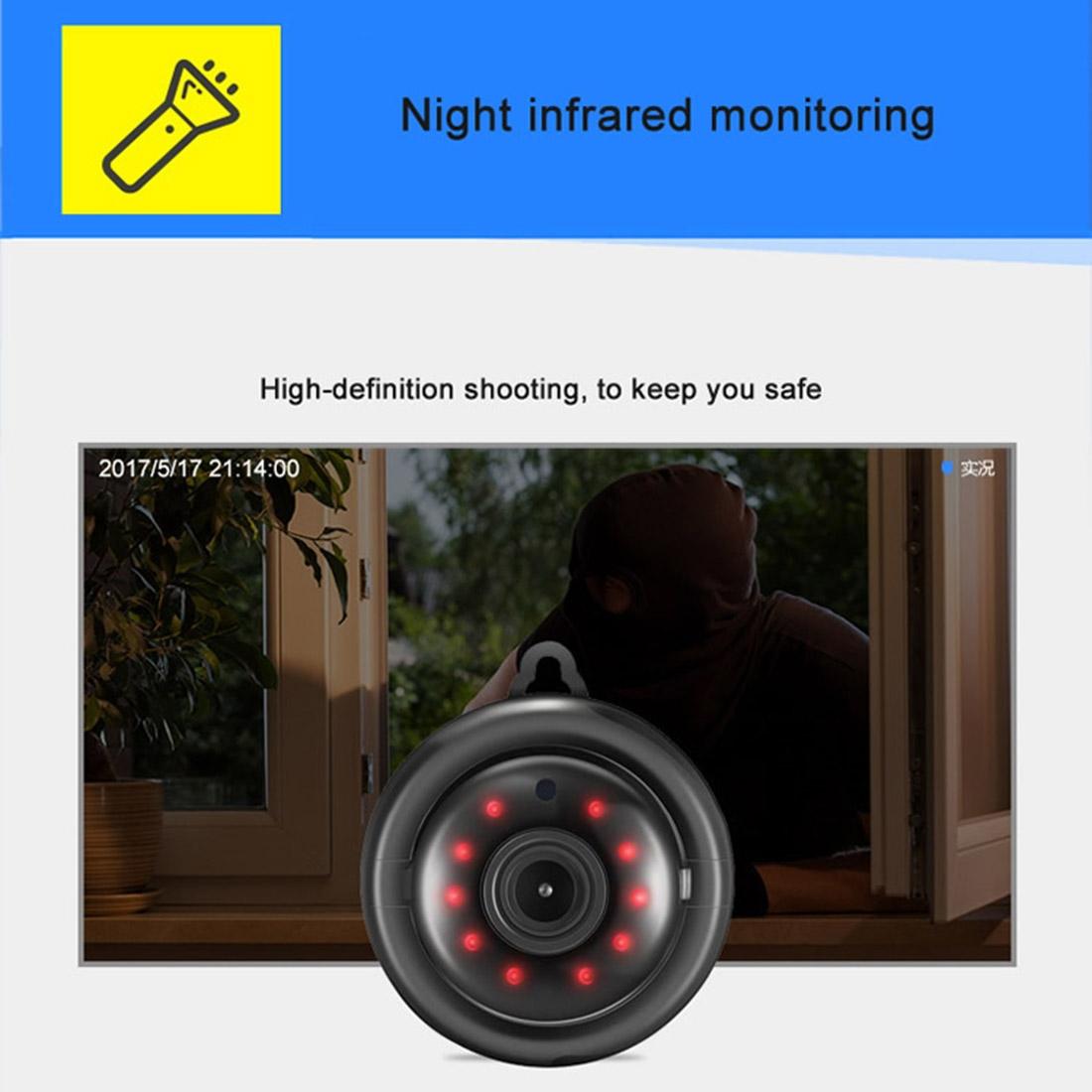 Mini Hd Wifi Ip Camera With Infrared Leds - Motion Detection Night Vision Tf Card - 64Gb Max-1915198409279672324
