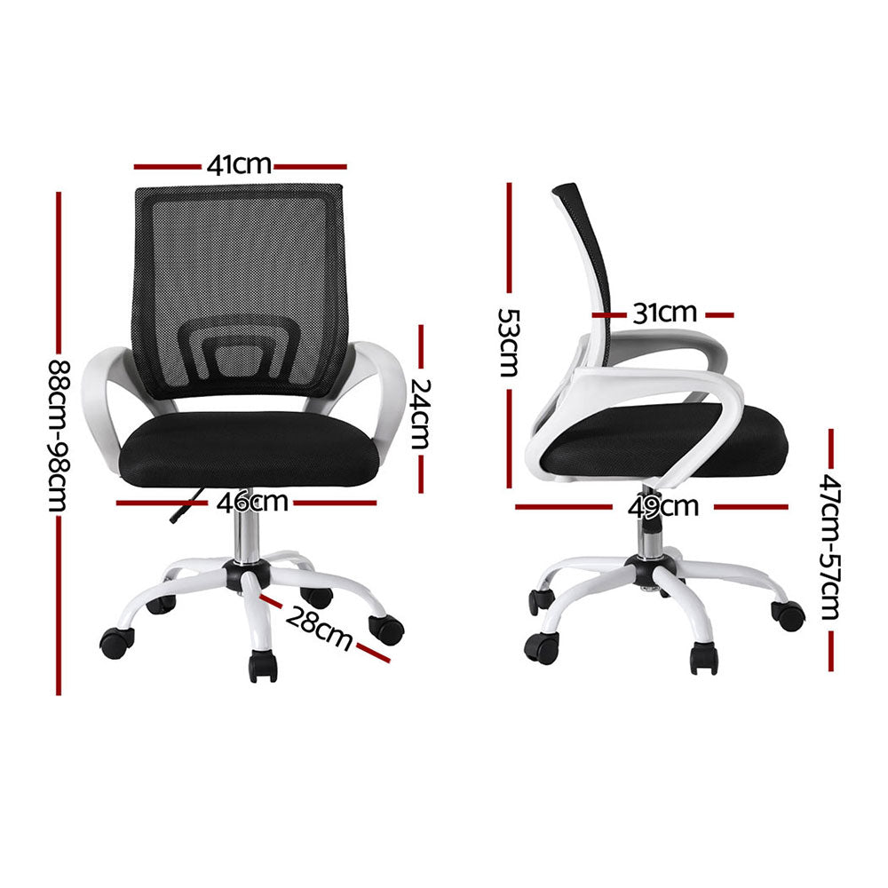 Artiss 2x Office Chair Mesh Computer Gaming Desk Chairs Work Study Mid Back