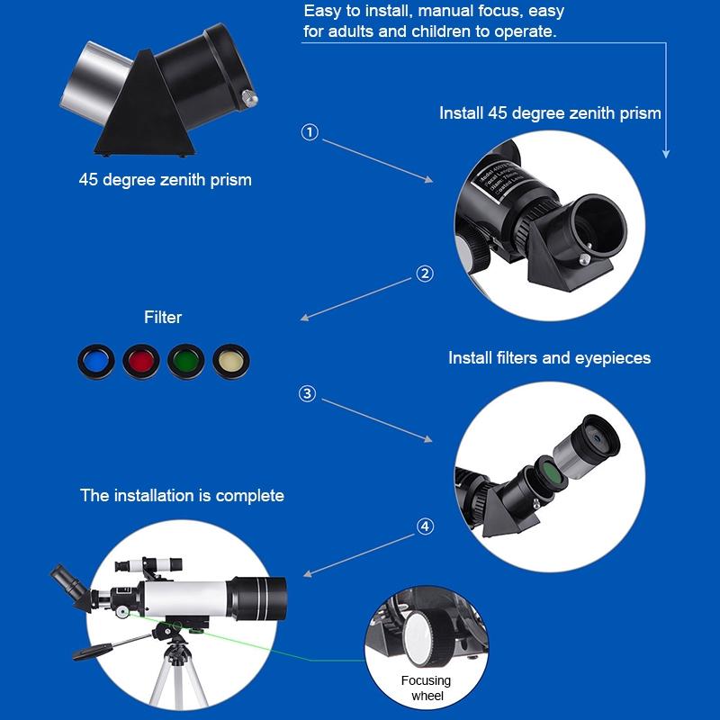 High Definition High Times Astronomical Telescope With Tripod - 16X / 66X70-1915197940213878792