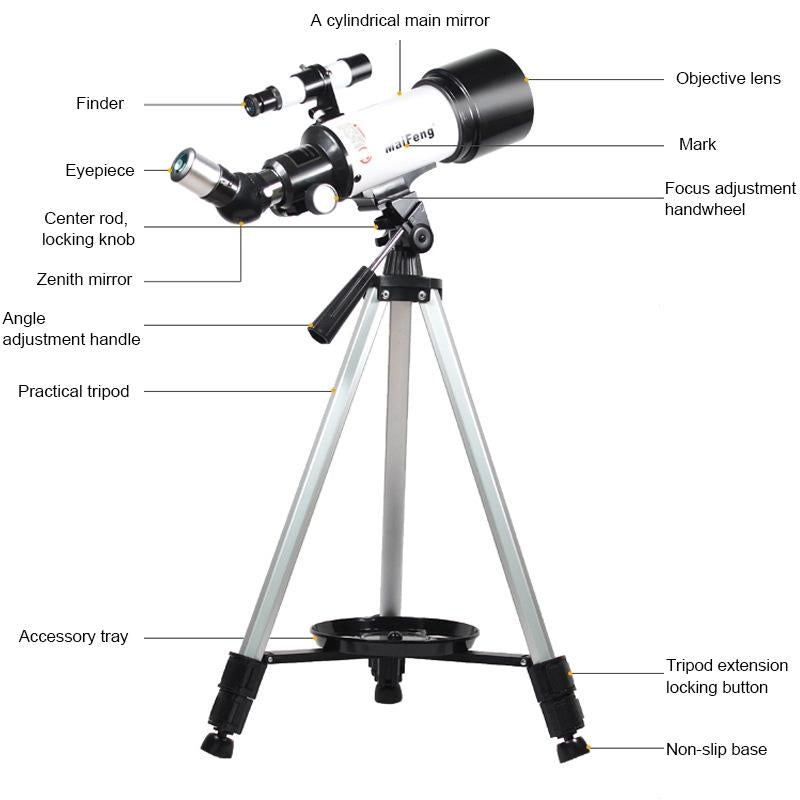 High Definition Astronomical Telescope With Tripod - 233X70-1915197419969187846