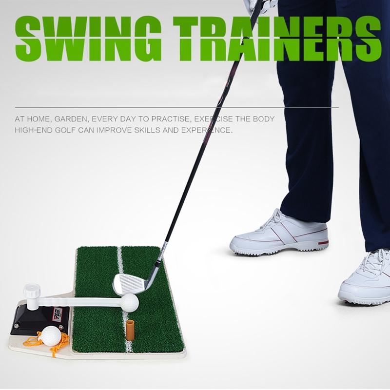 Portable Golf Putting Mat With Push Rod Trainer - 48X23Cm - Black-1915196774608408583