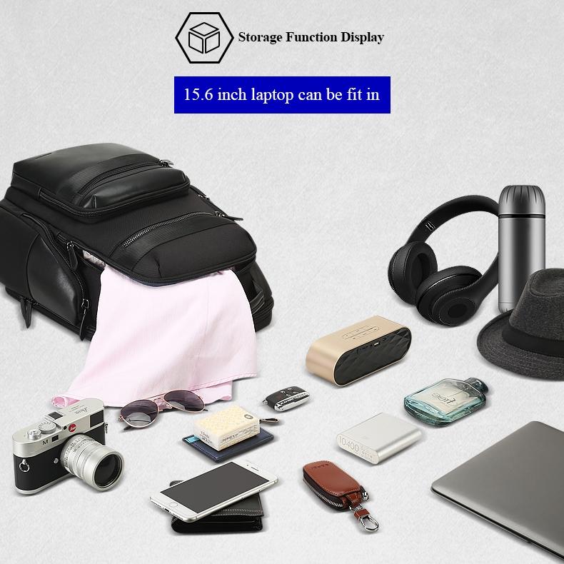 Large Capacity Anti-Theft Waterproof Shoulder Bag With Usb Port - 35.5X24X45Cm Black-1915196508265910275