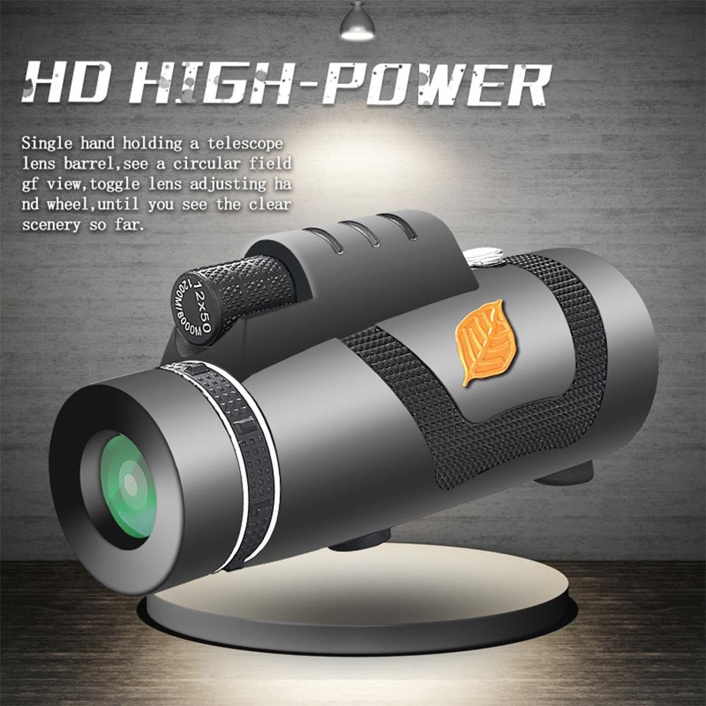 Professional 12X50 Hd Monocular Night Vision Telescope + Tripod-1915197942508163076