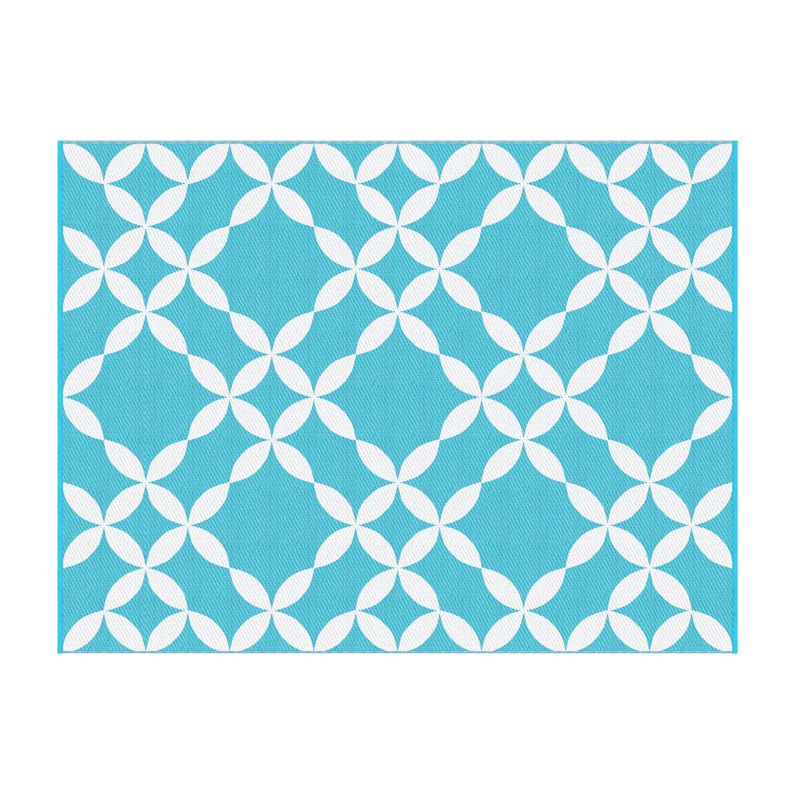 Gardeon Outdoor Rugs 274x366cm Large Carpet Reversible Area Mat PP Dual-Sided Patio Rug Light Blue