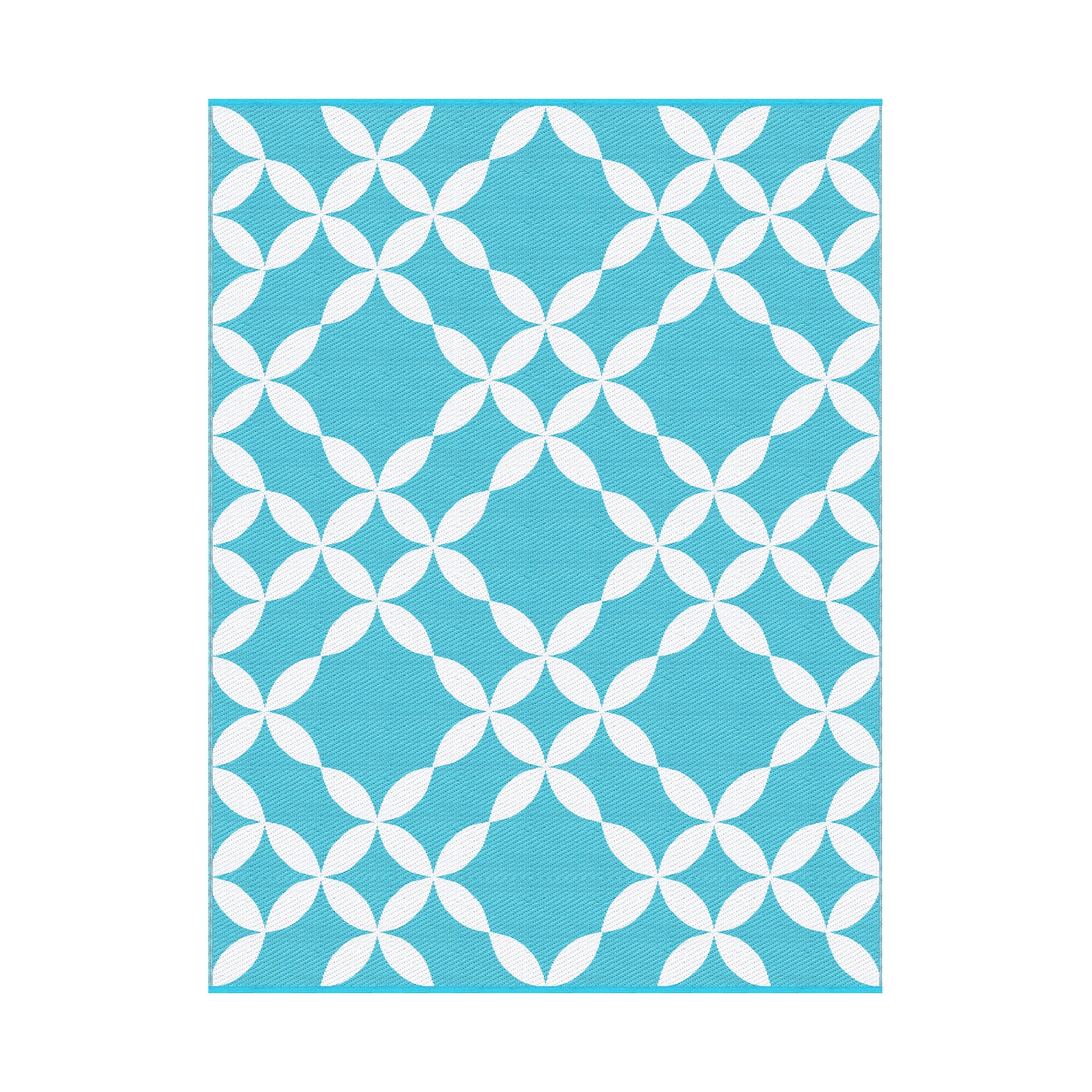 Gardeon Outdoor Rugs 274x366cm Large Carpet Reversible Area Mat PP Dual-Sided Patio Rug Light Blue