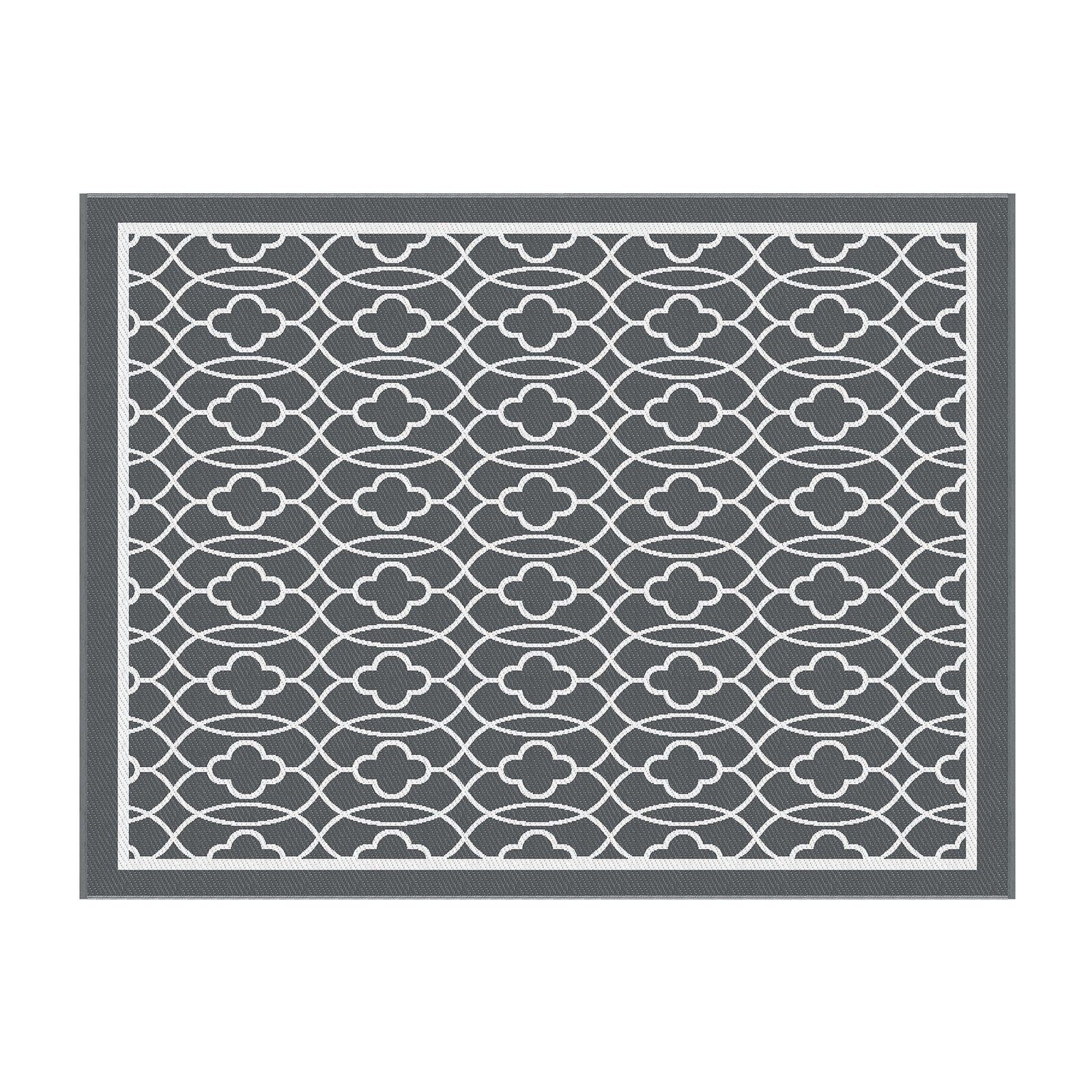 Gardeon Outdoor Rugs 274x366cm Large Carpet Reversible Area Mat PP Dual-Sided Patio Rug