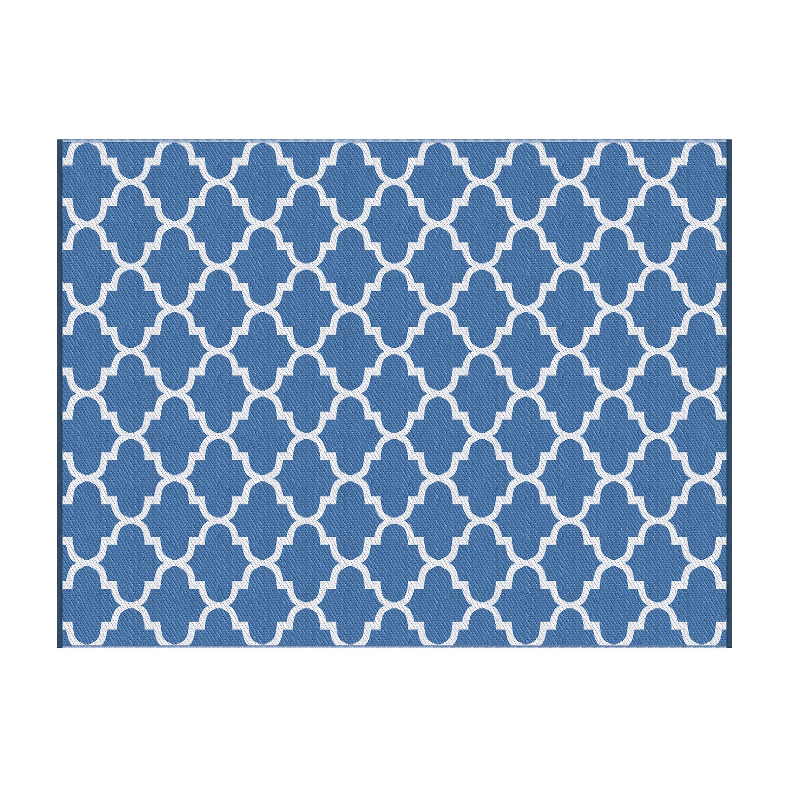 Gardeon Outdoor Rugs 274x366cm Large Carpet Reversible Area Mat PP Dual-Sided Patio Rug Blue