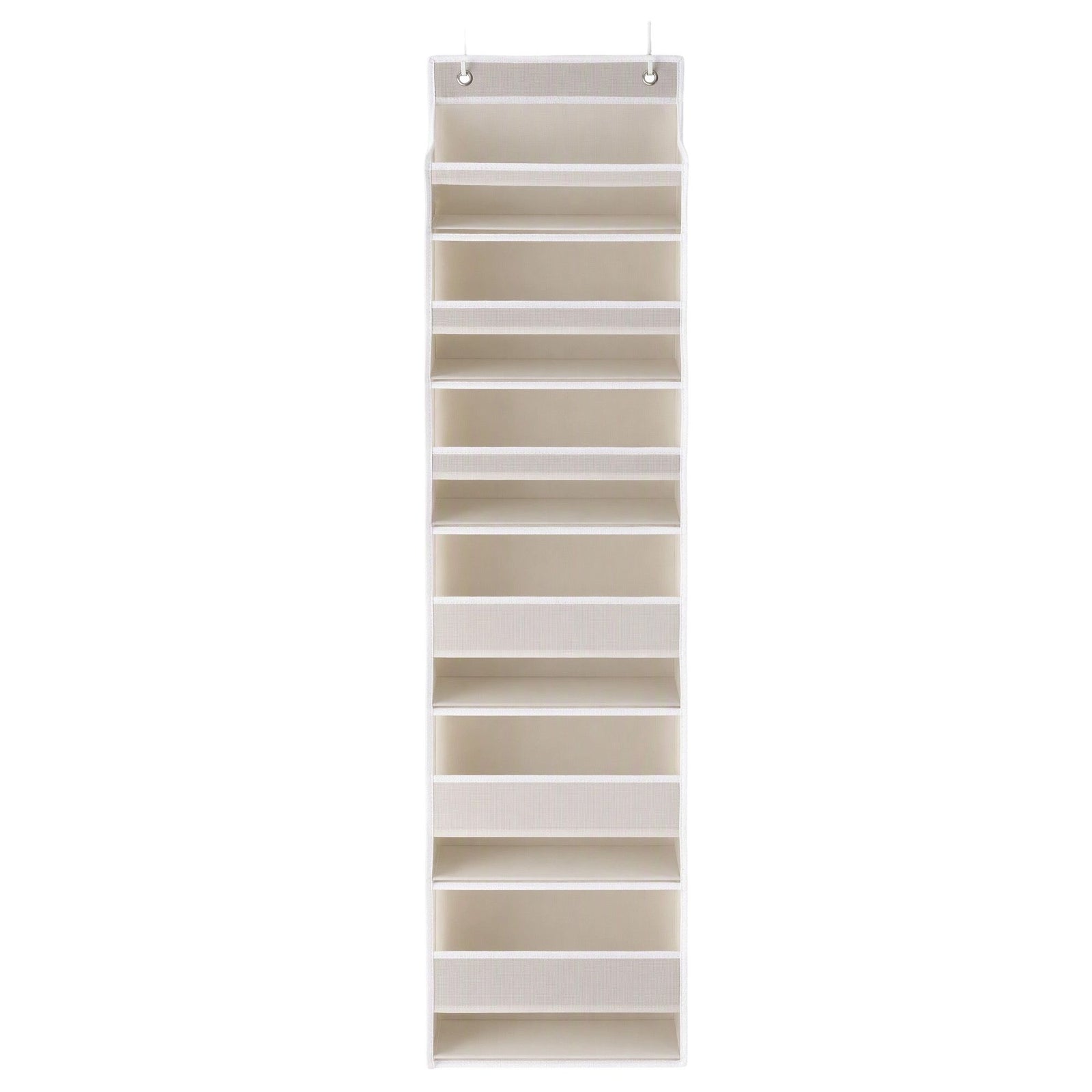 Artiss Over Door Storage Hanger Pantry 6-Tier 12 Pockets Fabric Organiser Beige