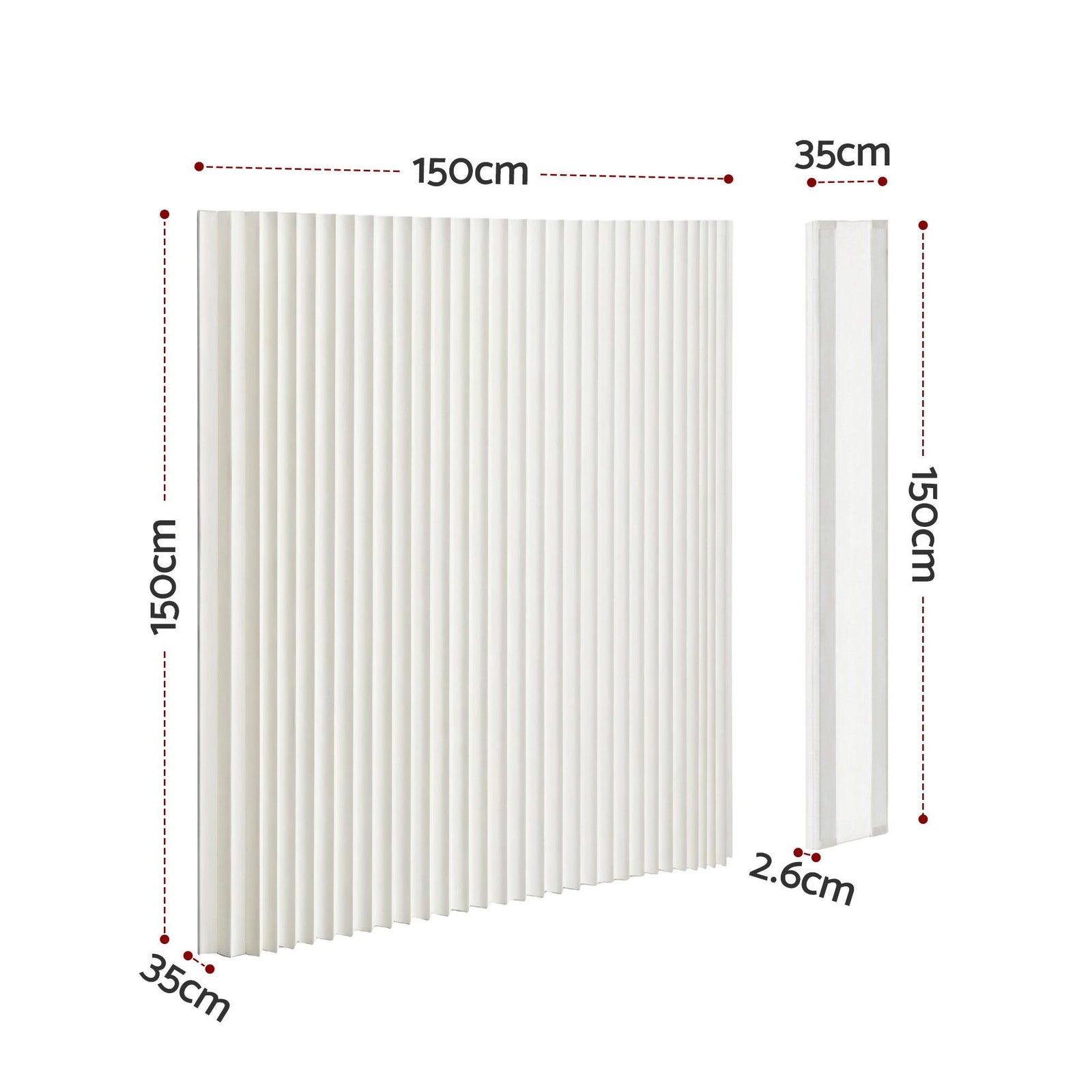 Artiss Paper Room Divider 2Pcs Folding Partition Screen Honeycomb Privacy Screen Freestanding 150cm White