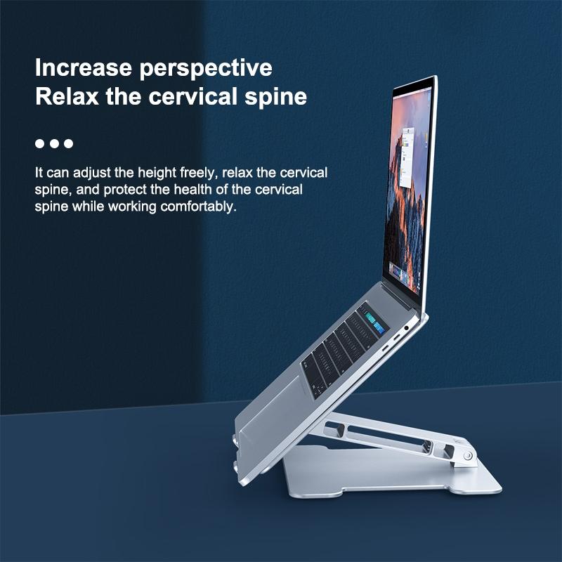 Adjustable Folding Laptop Stand - Aluminum Alloy-1964932245722632196