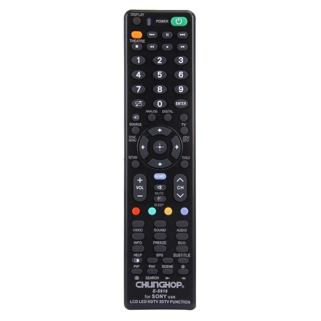 Universal Remote For Sony Led / Lcd / 3Dtv - Chunghop E S916-1915197024723144705
