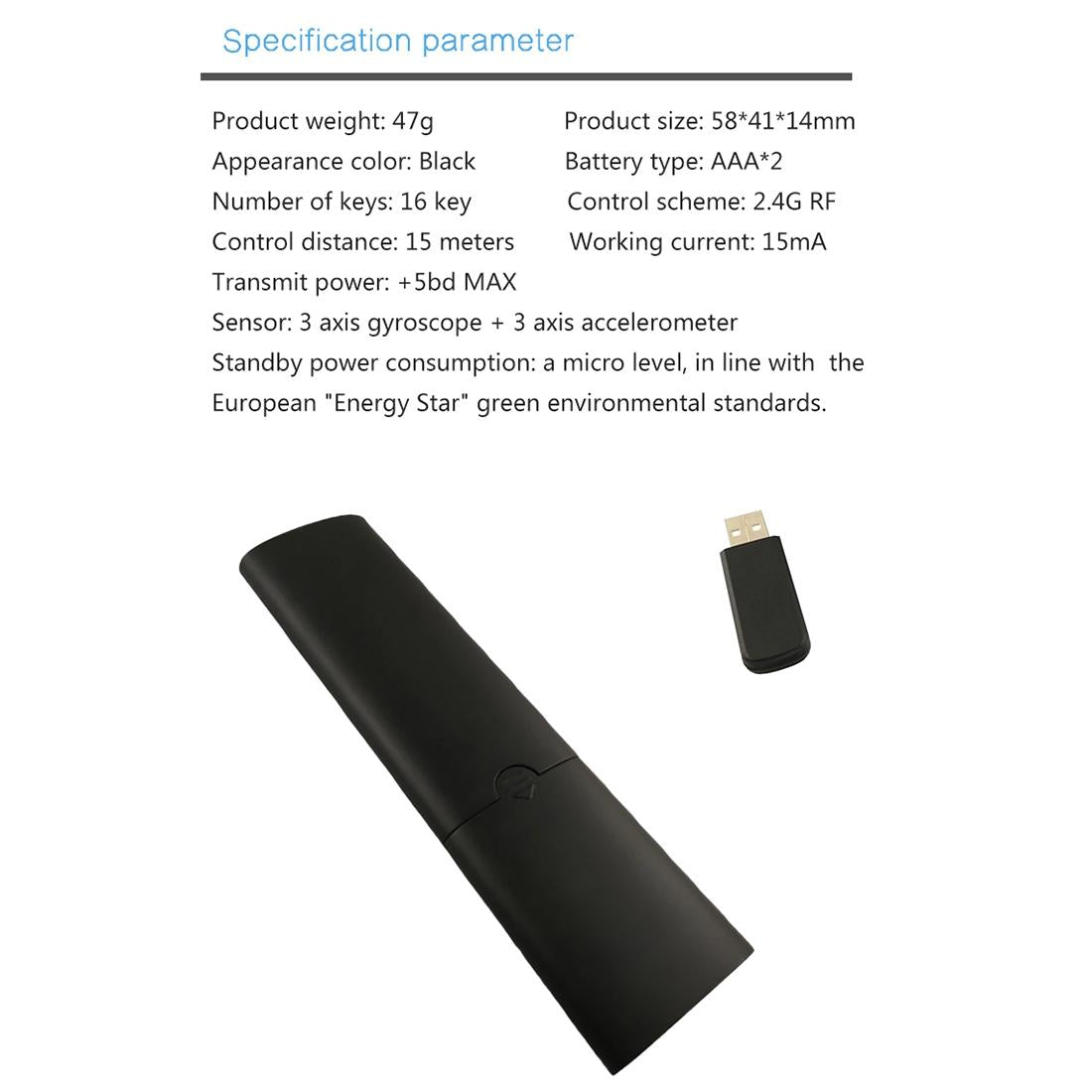 Universal 3D Air Mouse Remote With Voice Control-1915197465016012808