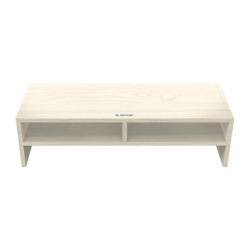 Wood Grain 2-Tier Monitor Stand With Partition-1964932249854021633