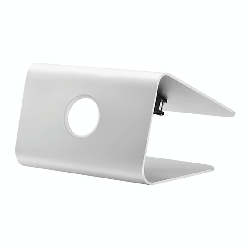 Classic Aluminum Cooling Stand With Fan For Mac Ipad And Laptops - Silver-1915196597768163330