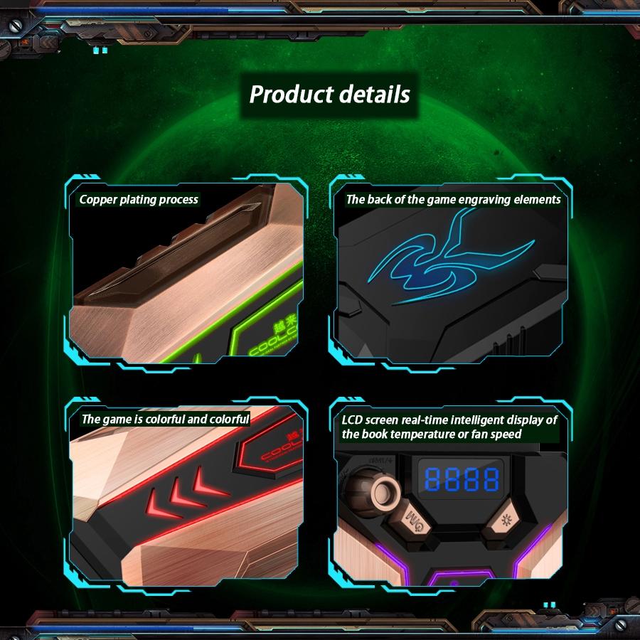 Ultra Silent 7 Laptop Cooling Fan - Portable Ac 220V Bronze-1915197616673656833