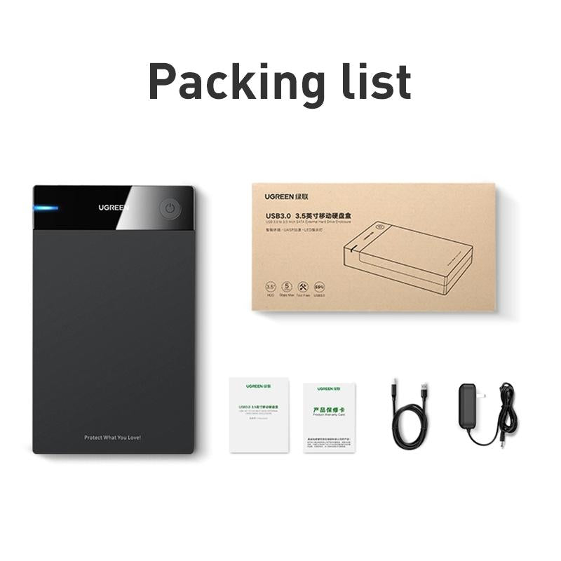 Usb 3.0 Sata Ssd Adapter For 2.5 / 3.5 Hdd Enclosure-1915198003539480583