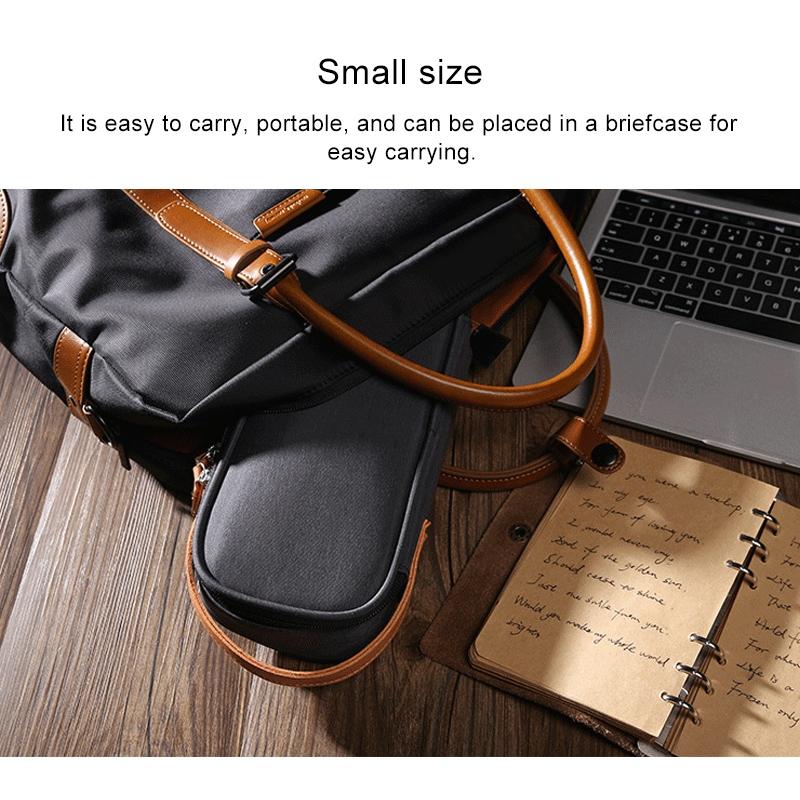 Portable Multi-Function Headphone Charger Data Cable Storage Bag - Ultra Fiber Power Pack - Blue L-1915196571146915845