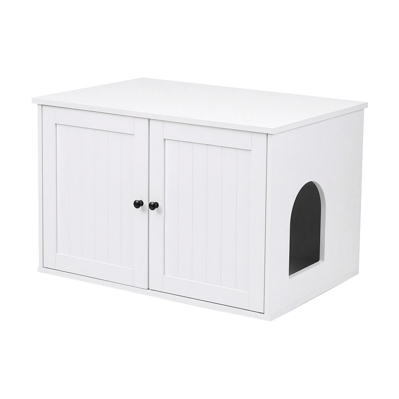 i.Pet 80x53cm Cat Litter Box Enclosure Hidden Litter Tray Cabinet Furniture White