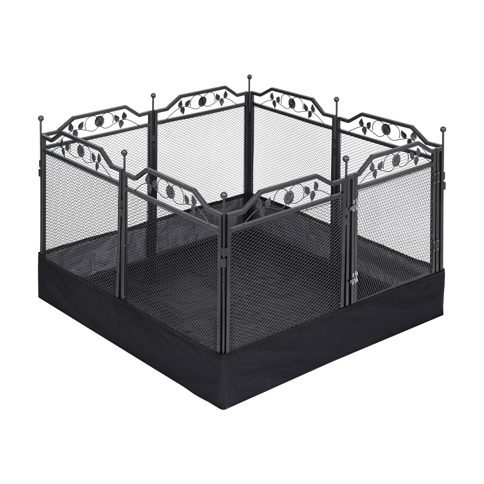 i.Pet Pet Dog Playpen Heavy-Duty Enclosure Multi-Configuration Indoor Outdoor Black