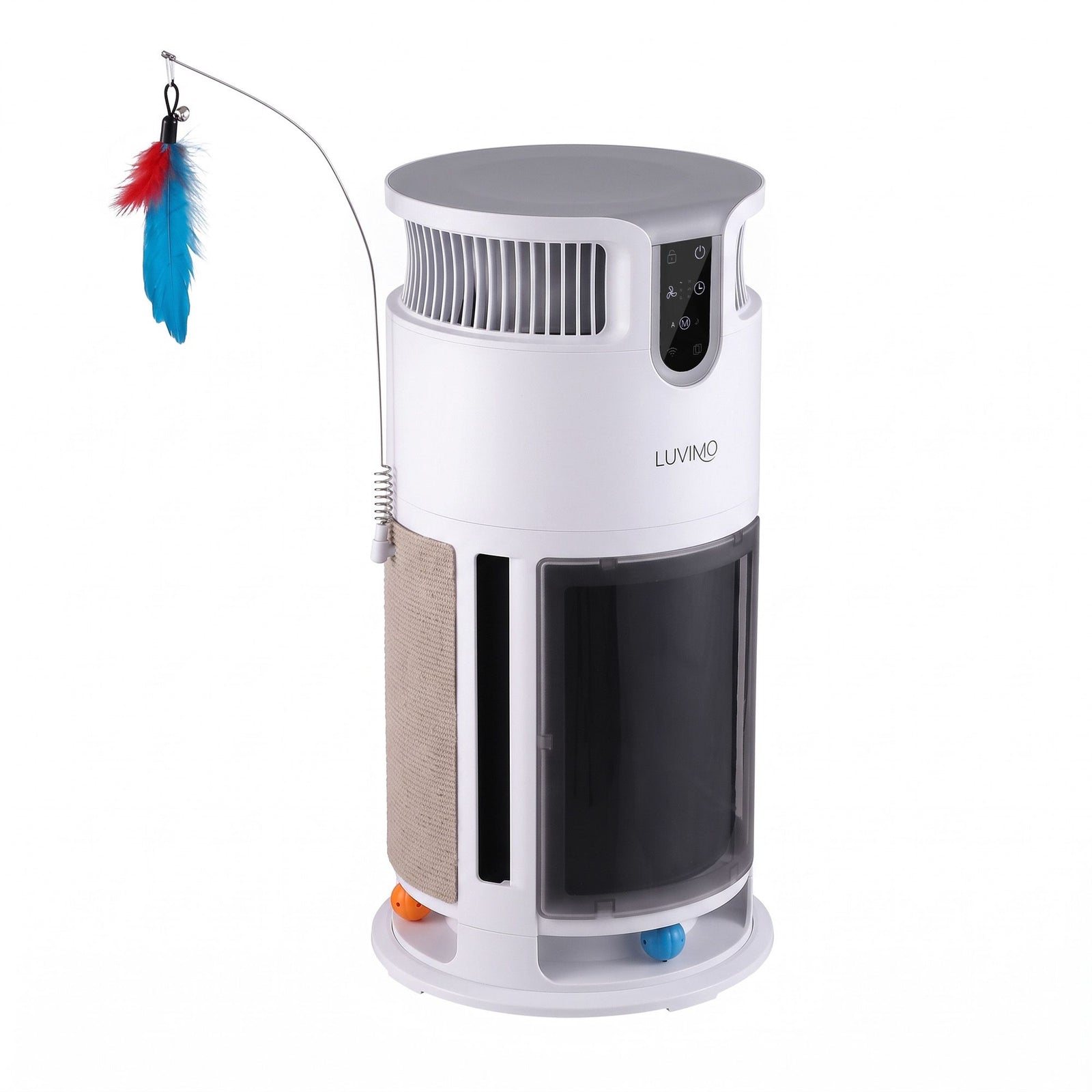 LUVIMO Pet Air Purifier H13 HEPA Smart Air Cleaner CADR 350 w/ Cat Toys for Home