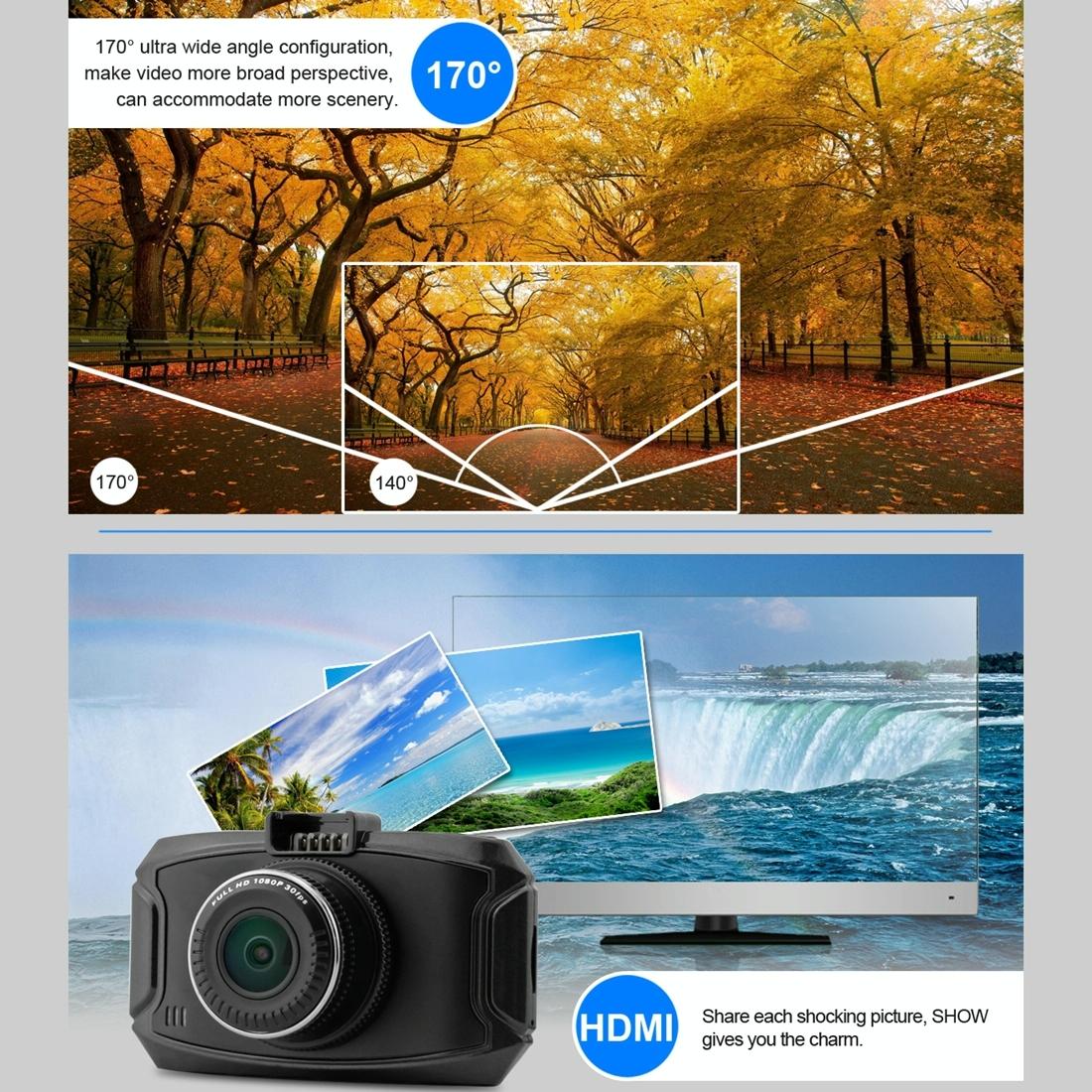 2.7 Lcd Car Dvr Camera With 170 Degree Wide Angle 2304 X 1296P Hd Screen-1915196742060609539