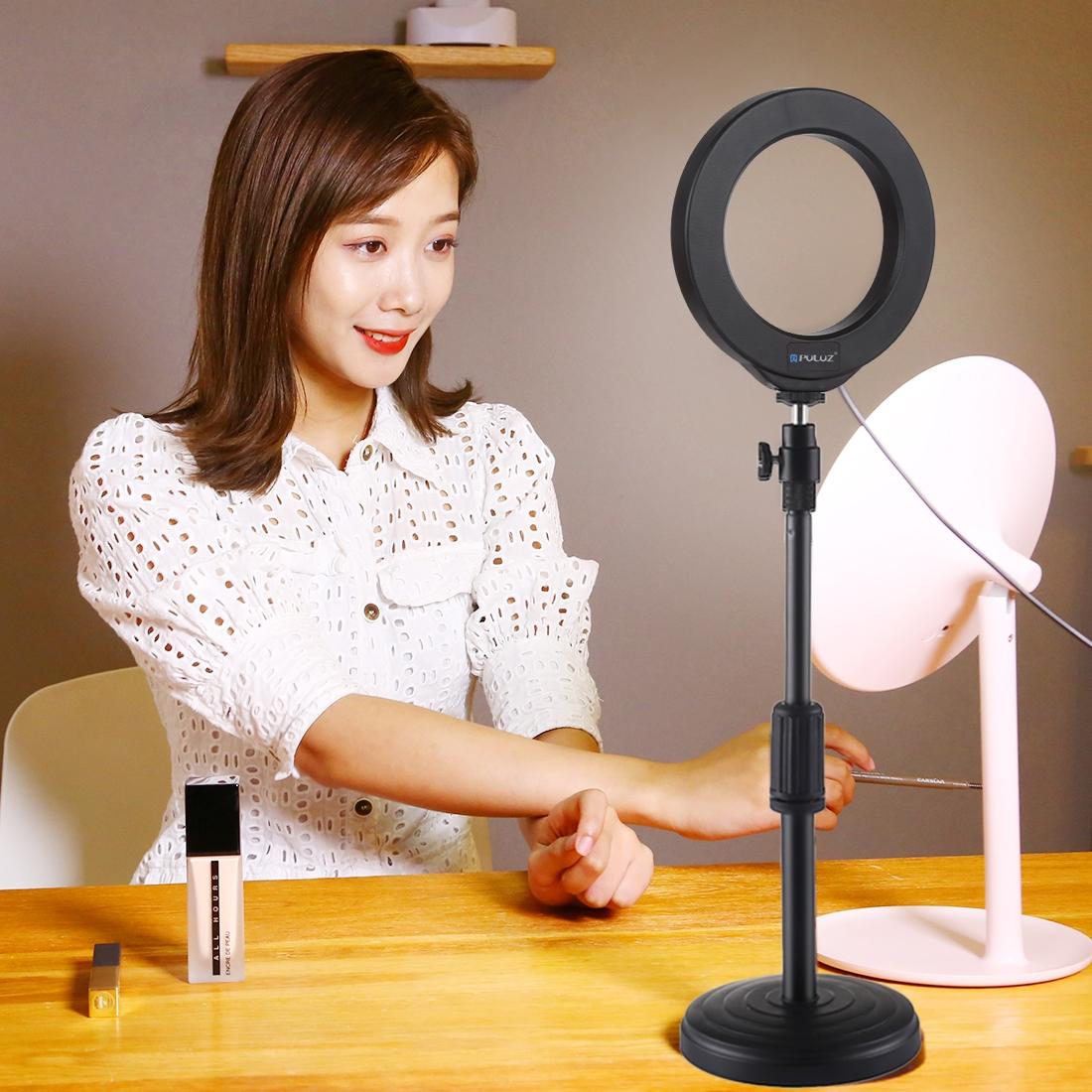 Curved Surface Ring Light With Usb 10 Modes 8 Colour Rgbw Cold Shoe Tripod Black-1915196780950196228