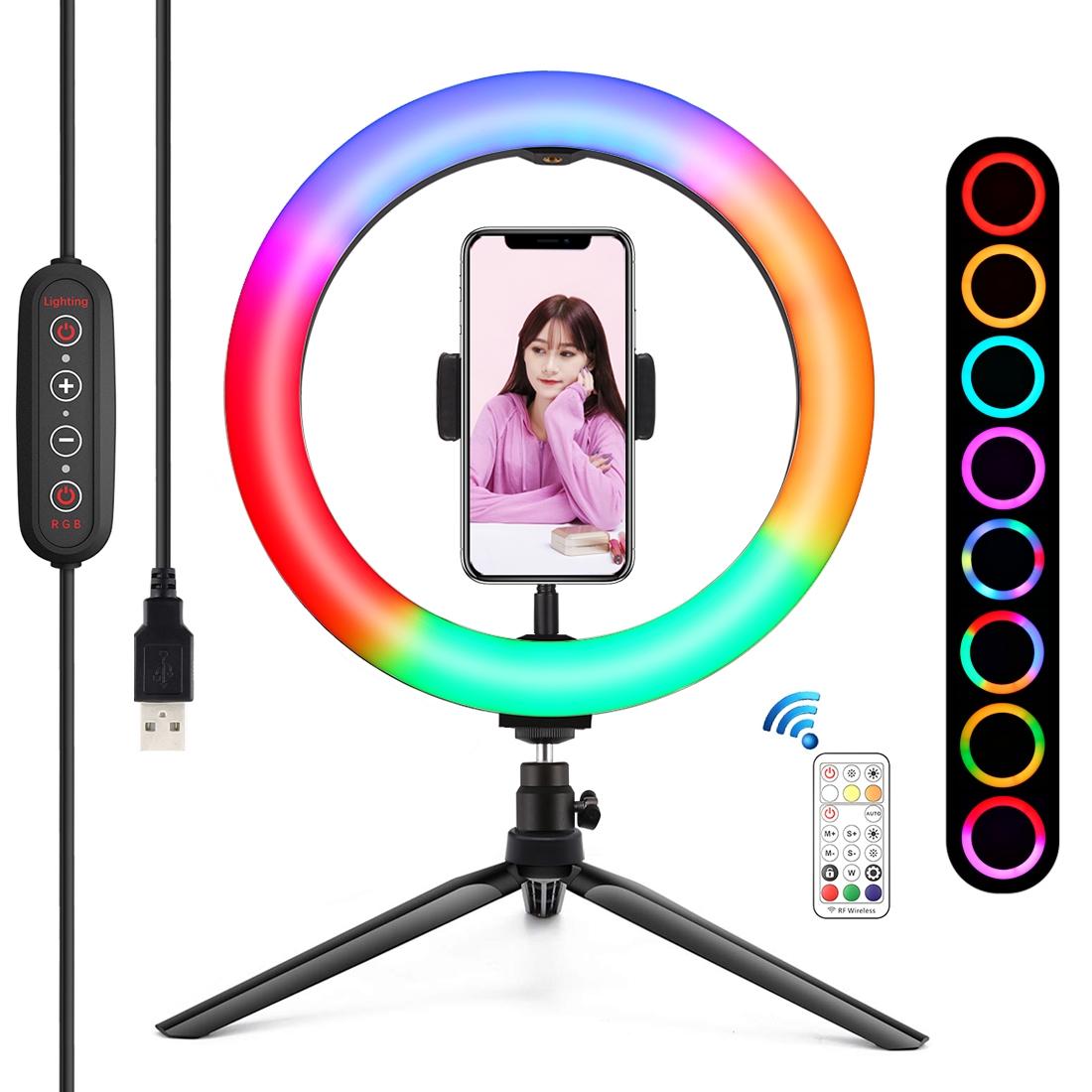 10.2 Marquee Led Beauty Light With Tripod And Remote - Dual-Colour Ring Light For Vlogging And Photography-1915196724595527680